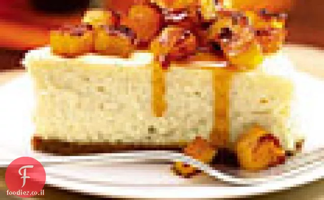 קרם פרש עוגת גבינה עם דבש רום אננס קלוי