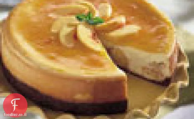 עוגת גבינה אפרסק עם קרום Gingersnap
