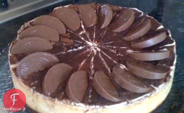 עוגת גבינה כתומה עם שוקולד