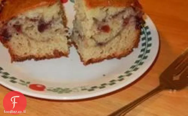 עוגת קפה מערבולת חמוציות