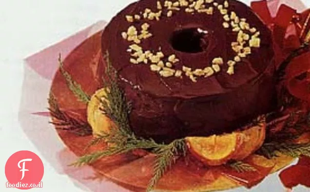 עוגת פירות עם שוקולד-תפוזים עם אגוזי פקאן