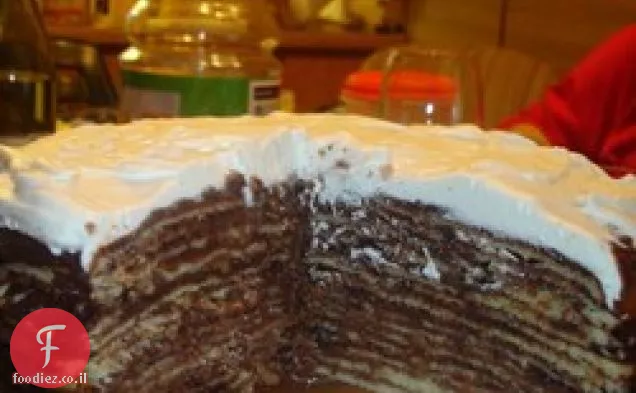 ארבע עשרה שכבת עוגת שוקולד
