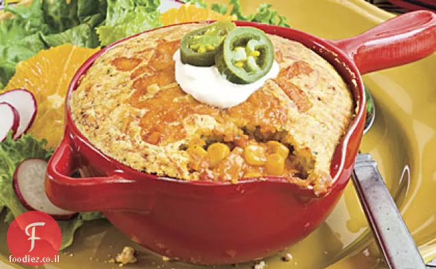 פשטידות עוף ותירס עם קרום לחם תירס
