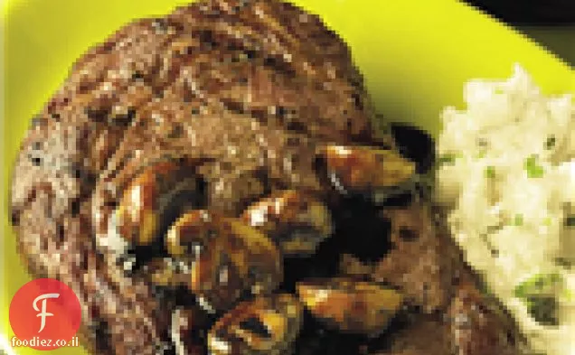 סטייק עין עם רוטב פטריות בלסמי