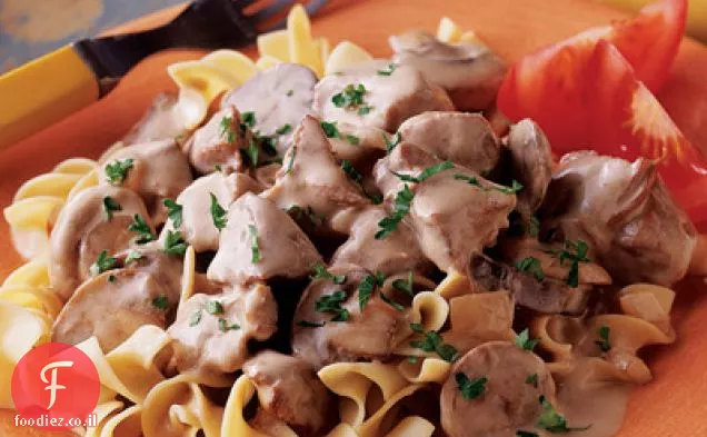 בשר בקר מבושל איטי Stroganoff