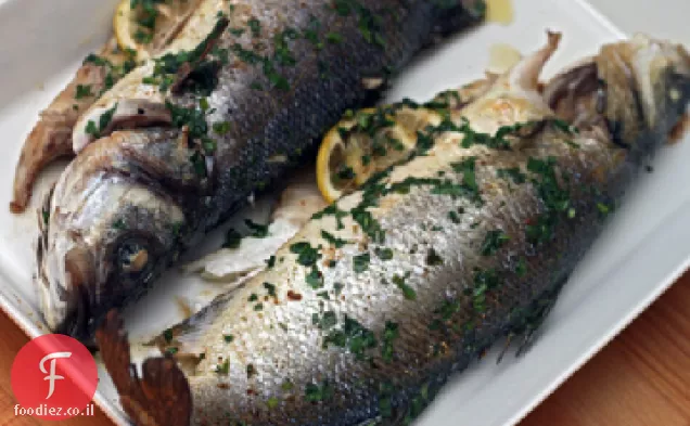 Branzino שלם צלוי במחבת