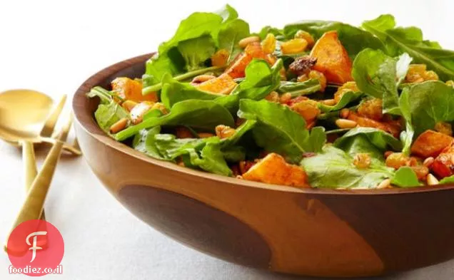 Butternut, ארוגולה וסלט אגוז אורן