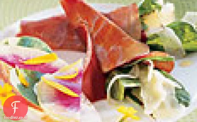 Bresaola עם ארוגולה, שומר, גבינת מנצ'גו