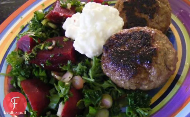 Rissoles בשר & סלט סלק (21 יום פלא דיאטה: יום 11)