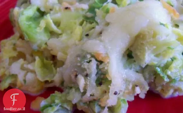 כרוב ניצנים Gratin (מגזין רשת מזון)