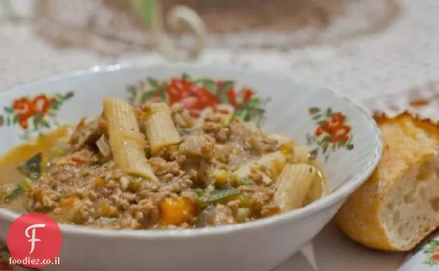 מינסטרונה חצילים