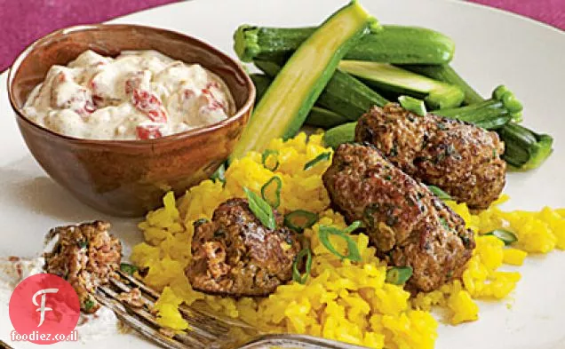 סופגניית כבש מהירה עם רוטב יוגורט Harissa