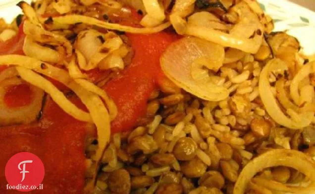 Kusherie (אורז ועדשים מצריים)