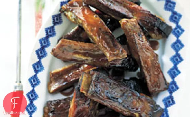 Spareribs בגריל עם זיגוג קולה דובדבן