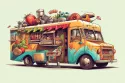 עולם תוסס של משאיות אוכל מדרום אסיה בפסטיבל מיססוגה